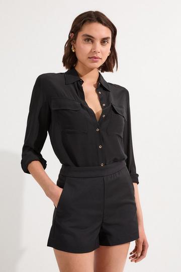 Black Essential Techno Woven Short