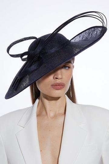 Quill Detail Fascinator navy