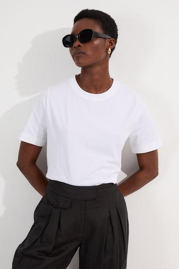 Lightweight Relaxed Fit Cotton T-Shirt white